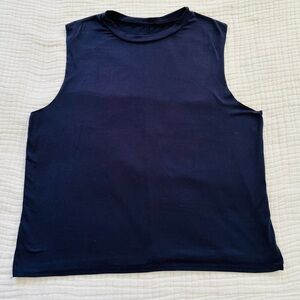 lovers of hYOUmanity Sleeveless Navy Blue Muscle Tank Size Small